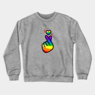 Girl with luv: celebrate the pride rainbow Crewneck Sweatshirt